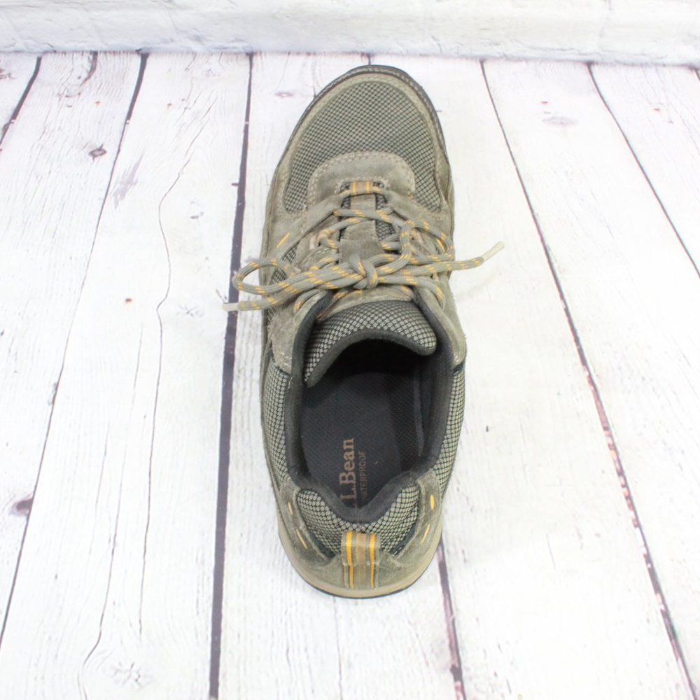 LL BEAN Men's Trail Model 4 Hiking Shoes Brown Canvas Low Top Waterproof 9.5 M - Picture 6 of 9